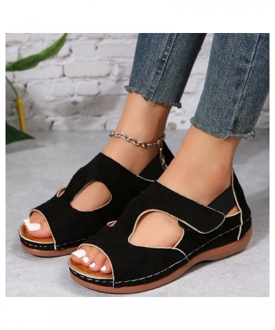 Women Sport Sandal Platform Flats For Girls Size 9 Cute Sandals For Women Sandals For Women Sport Sandals Women 7 Wome 5-blac...