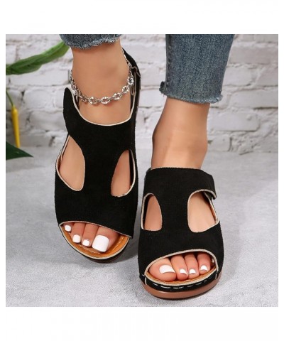 Women Sport Sandal Platform Flats For Girls Size 9 Cute Sandals For Women Sandals For Women Sport Sandals Women 7 Wome 5-blac...