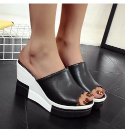 Flip Flops For Women Beach Slides Memory Foam Slippers For Women Black Platform Sandals Women Flats For Women 2-black $11.09 ...