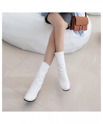 Boots For Women Boots, Leather Boots, Wedges, Middle Heel Calfskin, Winter Casual Shoes, High Heel Boots $35.22 Boots