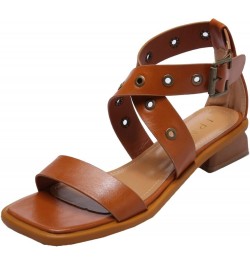 Womens Chunky Low Heel Sandals Summer Comfortable Square Open Toe Pumps Buckle Strap Daily Shoes for School Brown $23.91 Sandals