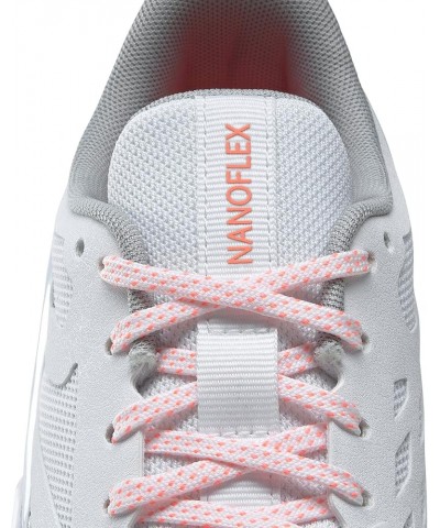 Women's Nanoflex TR Cross Trainer White/Pure Grey/Orange Flare $37.73 Athletic Shoes