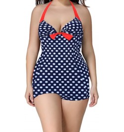 Bikini Ruffles Wave Dot Suit Conservative Women's Beach Plus Fat Plus Hot Spring Swimsuit for Women Seashell, Large Blue➤➤swi...