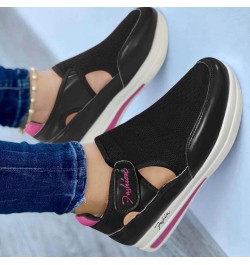 Womens Wedge Sandals Thong Ankle Strap Comfy Thick Cushion Beach Vacation Casual Walking Sandal 142-ibzwp-c-black $19.64 Sandals