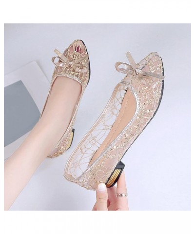 Women's Spring Summer Mesh Flat Heel Pointed Fashion Breathable Shoes Casual Flat Sandals for Women (Silver, 8) Gold 7.5 $11....