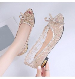 Women's Spring Summer Mesh Flat Heel Pointed Fashion Breathable Shoes Casual Flat Sandals for Women (Silver, 8) Gold 7.5 $11....