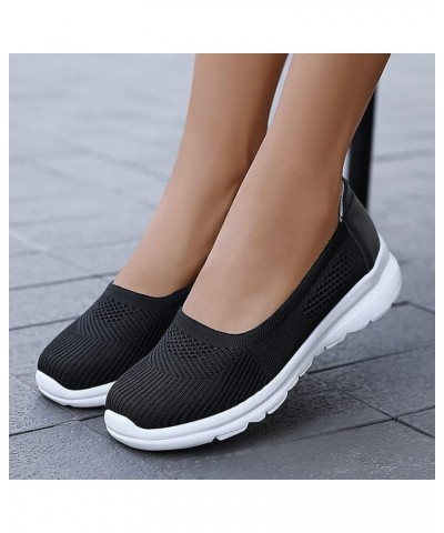 Fashion Sneakers for Women, Running Shoes Women Walking Athletic Tennis Non Slip Fashion Sneakers Gift Z 14-black $14.03 Fash...