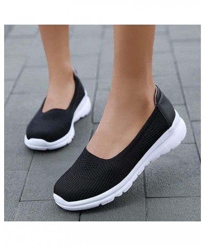 Fashion Sneakers for Women, Running Shoes Women Walking Athletic Tennis Non Slip Fashion Sneakers Gift Z 14-black $14.03 Fash...