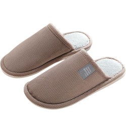 House Slippers for Women Men Cute Plush Warm Slippers Shoes Minimalist Comfortable Fuzzy Loafers A-coffee $12.94 Slippers