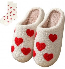 Love Heart Slippers for Women Men, Indoor Outdoor Slip On House Slippers, Valentines Day Gifts Slippers with Socks Heart a $1...