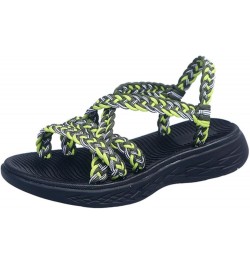 2021 Fashion Summer Women Shoes Strappy Flat Sports Beach Hiking Walking Summer Sandals Ladies Shoes Navy Blue 9 Green $30.85...