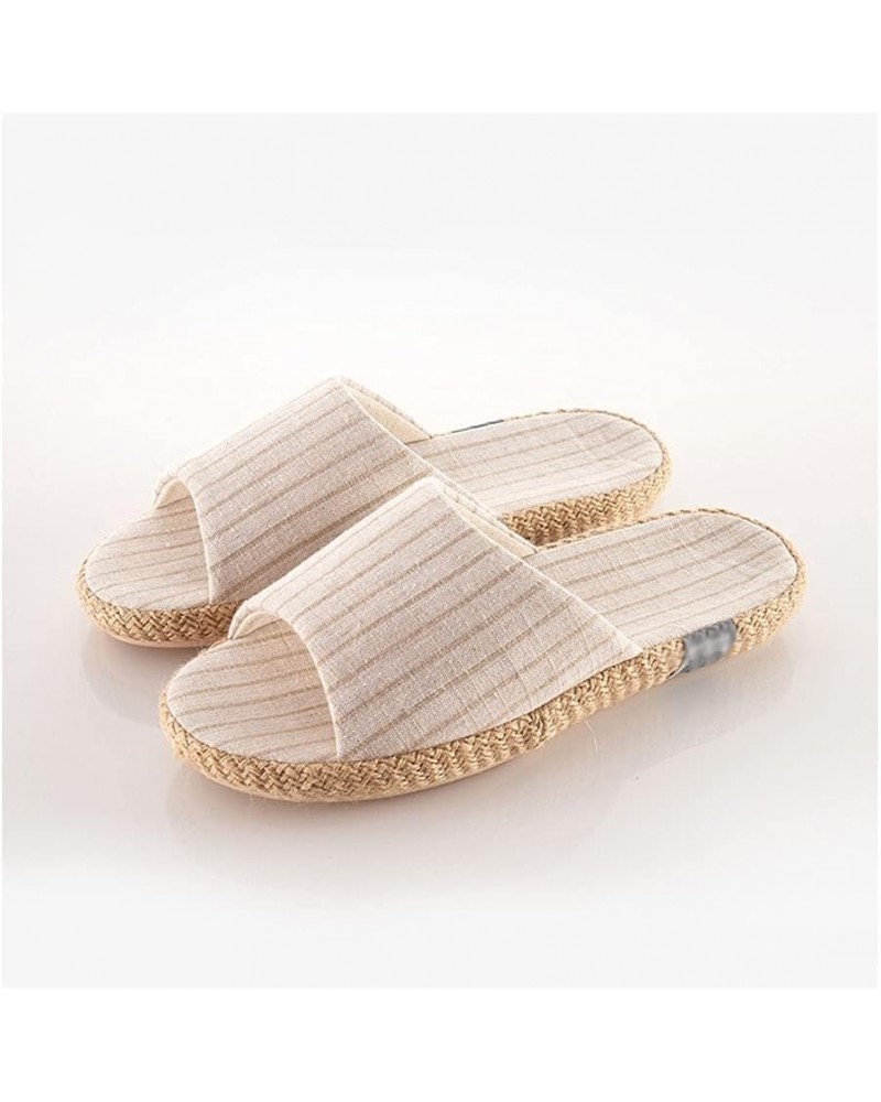 Fashion Unisex Linen Slippers，Lightweight，Unisex Home Slippers Linen Summer Beach Shoes Lightweight Skidproof Indoor Slippers...