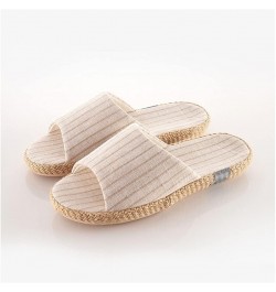 Fashion Unisex Linen Slippers，Lightweight，Unisex Home Slippers Linen Summer Beach Shoes Lightweight Skidproof Indoor Slippers...