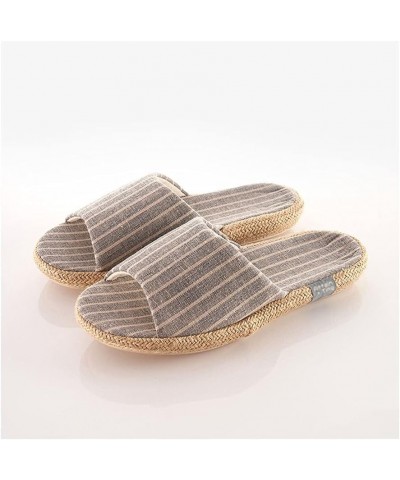 Fashion Unisex Linen Slippers，Lightweight，Unisex Home Slippers Linen Summer Beach Shoes Lightweight Skidproof Indoor Slippers...