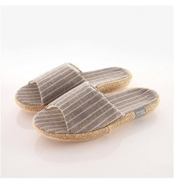 Fashion Unisex Linen Slippers，Lightweight，Unisex Home Slippers Linen Summer Beach Shoes Lightweight Skidproof Indoor Slippers...