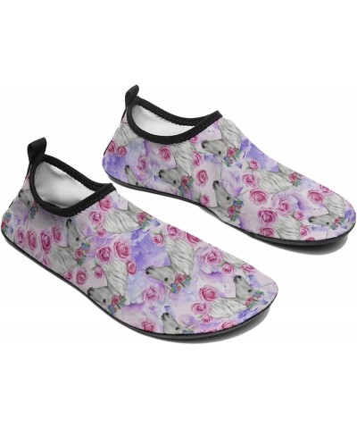 Water Shoes Unicorn Pink Roses Yoga Socks Beach Swim Surf Sports Shoes for Women Men Style $13.20 Outdoor Shoes