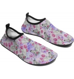 Water Shoes Unicorn Pink Roses Yoga Socks Beach Swim Surf Sports Shoes for Women Men Style $13.20 Outdoor Shoes