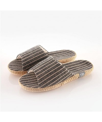 Fashion Unisex Linen Slippers，Lightweight，Unisex Home Slippers Linen Summer Beach Shoes Lightweight Skidproof Indoor Slippers...