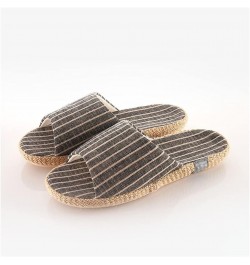 Fashion Unisex Linen Slippers，Lightweight，Unisex Home Slippers Linen Summer Beach Shoes Lightweight Skidproof Indoor Slippers...