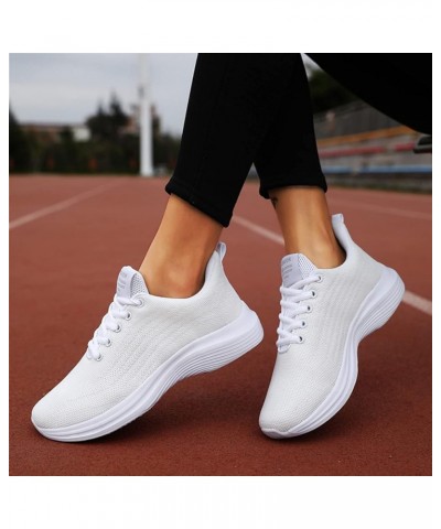 Ladies Casual Sneakers Breathable Non Slip Soft Sole Sneakers Mesh Sneakers Tennis Walking Breathable Sneakers Fashion Sneake...