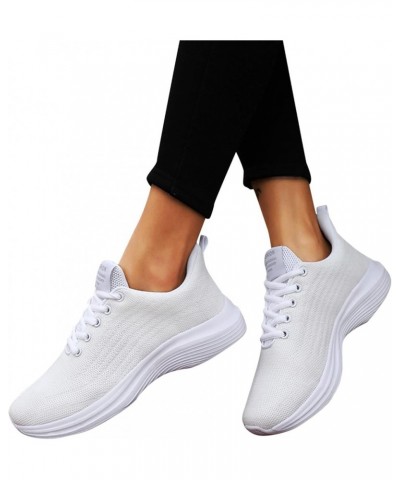 Ladies Casual Sneakers Breathable Non Slip Soft Sole Sneakers Mesh Sneakers Tennis Walking Breathable Sneakers Fashion Sneake...