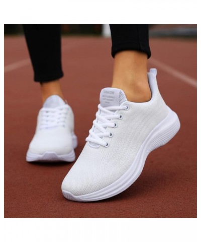 Ladies Casual Sneakers Breathable Non Slip Soft Sole Sneakers Mesh Sneakers Tennis Walking Breathable Sneakers Fashion Sneake...