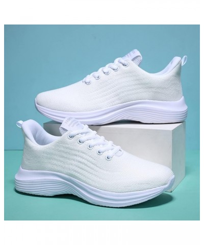 Ladies Casual Sneakers Breathable Non Slip Soft Sole Sneakers Mesh Sneakers Tennis Walking Breathable Sneakers Fashion Sneake...