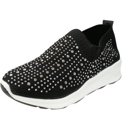 Breathable Running Shoes Breathable Mesh Sneaker Athletic Shoes Women Slip-On Walking Shoes Z 05-black $15.65 Athletic Shoes