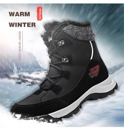 Women Winter Ankle Boots Thick Warm Couple Snow Boots Non-Slip Windproof Mens Snow Boot Waterproof Outdoor Sports Cotton Shoe...