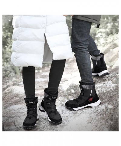 Women Winter Ankle Boots Thick Warm Couple Snow Boots Non-Slip Windproof Mens Snow Boot Waterproof Outdoor Sports Cotton Shoe...