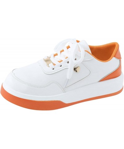 Sneakers for Women Women's Sneakers Lightweight Women's Wedge Sneakers Ladies Sneakers Orange $19.65 Athletic Shoes