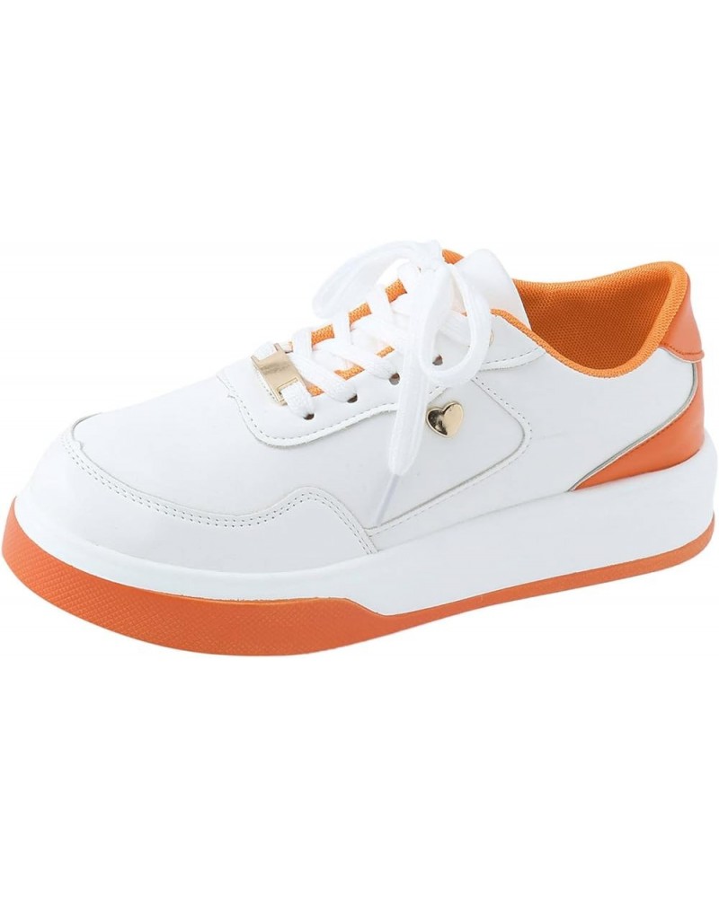 Sneakers for Women Women's Sneakers Lightweight Women's Wedge Sneakers Ladies Sneakers Orange $19.65 Athletic Shoes