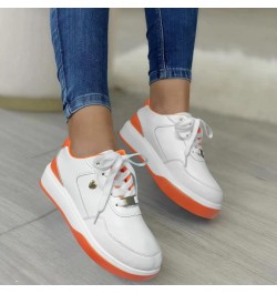 Sneakers for Women Women's Sneakers Lightweight Women's Wedge Sneakers Ladies Sneakers Orange $19.65 Athletic Shoes