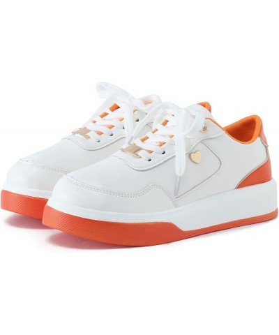 Sneakers for Women Women's Sneakers Lightweight Women's Wedge Sneakers Ladies Sneakers Orange $19.65 Athletic Shoes