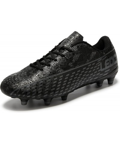 Soccer Cleats for Men's and Women's Outdoor Unisex Football Shoes Firm Rugby Boots Black-grey $19.60 Athletic Shoes