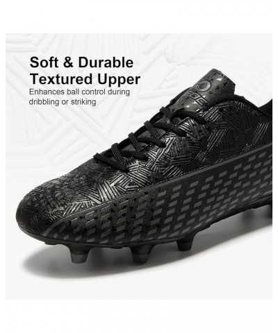 Soccer Cleats for Men's and Women's Outdoor Unisex Football Shoes Firm Rugby Boots Black-grey $19.60 Athletic Shoes