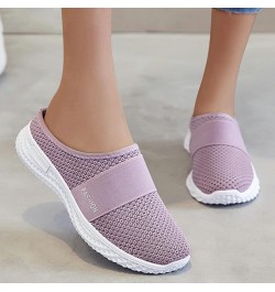 Women Strappy Open Round Toe Ankle Strap Summer Low Wedge Sandals Lightweight Slides Sandal 139-ibzwp-d-purple $10.11 Slippers