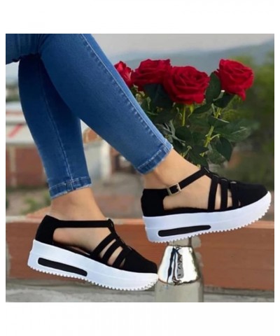 Women'S Platform & Wedge Sandals Foldable Flats For Women Flip Flops Women Slides Platform Women Black Wedges For Wome Black ...