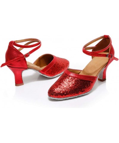 Latin Dance Shoes Women Low Heels Tango Ballroom Shoes Heeled Sandals For Women Beach Women Dance Shoes Size 11 Ballet G-red ...