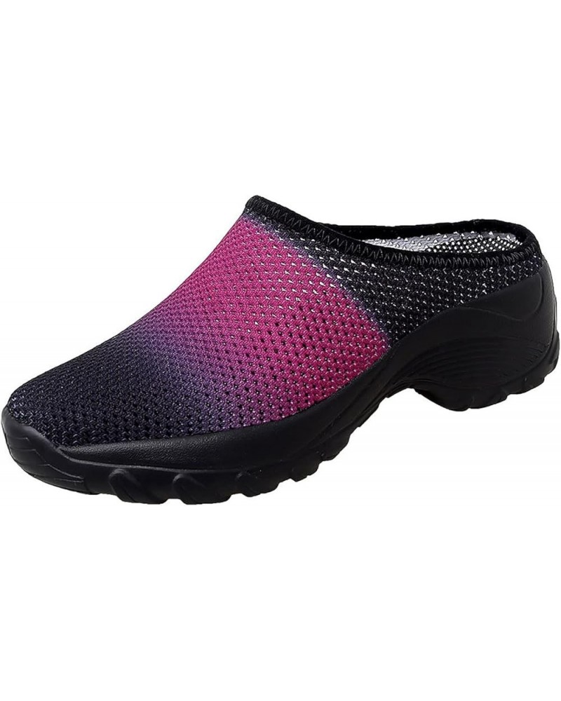 Shoes Walking Platform with Arch Support Outdoor Half Comfort Slippers Casual Knit Wedge Breathable Shoes Women's Casual Shoe...