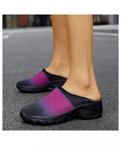 Shoes Walking Platform with Arch Support Outdoor Half Comfort Slippers Casual Knit Wedge Breathable Shoes Women's Casual Shoe...