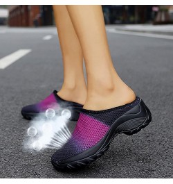 Shoes Walking Platform with Arch Support Outdoor Half Comfort Slippers Casual Knit Wedge Breathable Shoes Women's Casual Shoe...