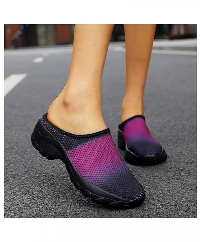 Shoes Walking Platform with Arch Support Outdoor Half Comfort Slippers Casual Knit Wedge Breathable Shoes Women's Casual Shoe...