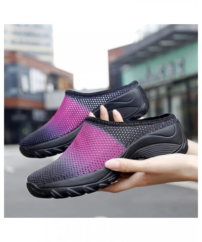 Shoes Walking Platform with Arch Support Outdoor Half Comfort Slippers Casual Knit Wedge Breathable Shoes Women's Casual Shoe...