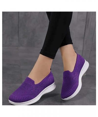 Slip-on Walking Shoes Women Knitted Mesh Breathable Sneaker Lightweight Comfortable Orthopedic Shoes,Women Outdoor Casual Run...