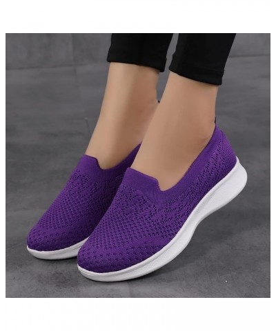 Slip-on Walking Shoes Women Knitted Mesh Breathable Sneaker Lightweight Comfortable Orthopedic Shoes,Women Outdoor Casual Run...