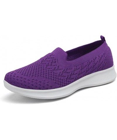 Slip-on Walking Shoes Women Knitted Mesh Breathable Sneaker Lightweight Comfortable Orthopedic Shoes,Women Outdoor Casual Run...