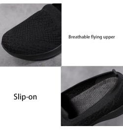 Slip-on Walking Shoes Women Knitted Mesh Breathable Sneaker Lightweight Comfortable Orthopedic Shoes,Women Outdoor Casual Run...