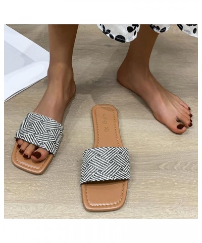 Comfy Flip Flops for Women Slippers Women Slippers Fashion New Pattern Simple Large Open Toe Flat Sole Slippery Comfort Sanda...