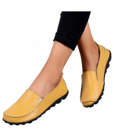 CsgrFagr Fashion Womens Breathable Lace Up Shoes Flats Casual Shoes Us M (Pink, 8) 7 Yellow $27.72 Flats